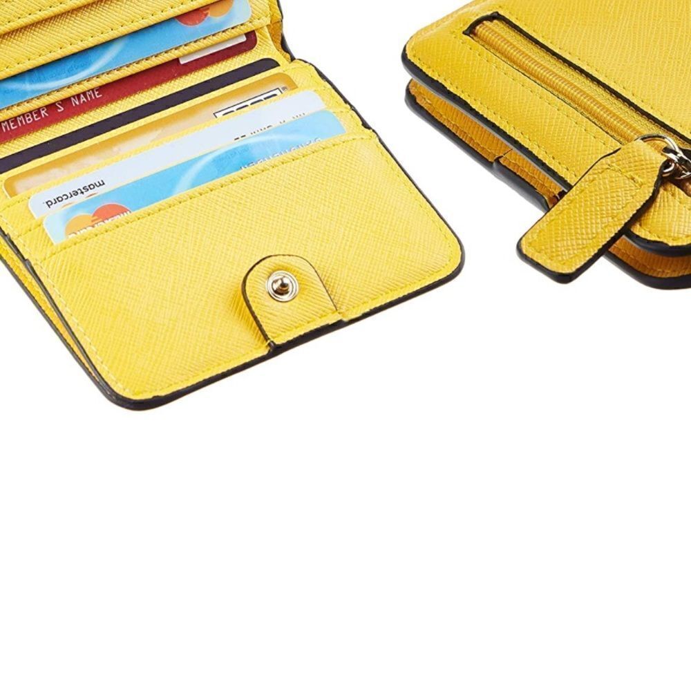 Yellow Leather Compact Wallet   - Picture 5 of 5
